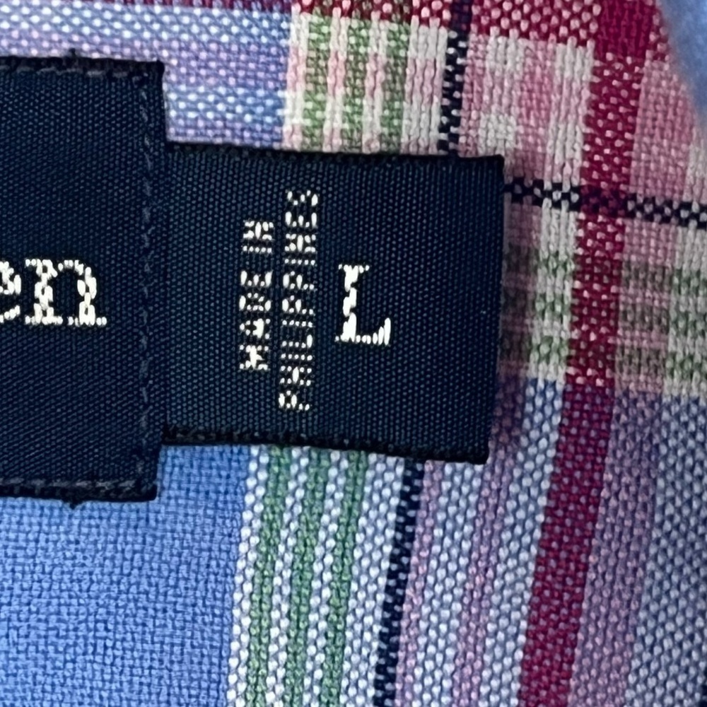Ralph Lauren Mens Plaid Button Down Shirt Sz L Classic Fit Pastel Easter Summer - Picture 7 of 15